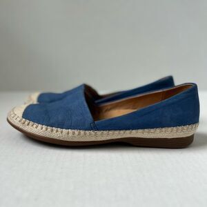 Dansko Women's Lesley Blue Espadrille Slip-On Flats Size 40 US 9-9.5